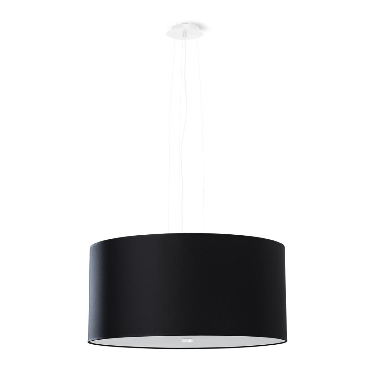 5903282707436 - Cylindrical Pendant Light Black 50cm E27 Zylindrische Pendelleuchte Schwarz 50cm E27