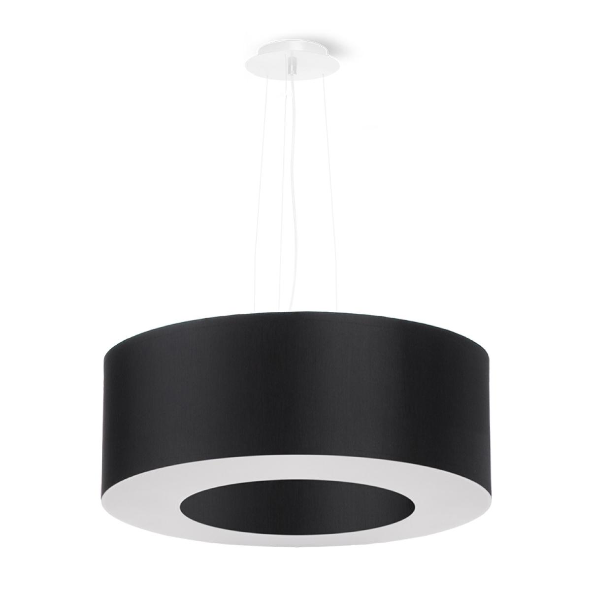 5903282707474 - Sollux - Cylindrical Pendant Light Black 50cm E27 Zylindrische Pendelleuchte Schwarz 50cm E27
