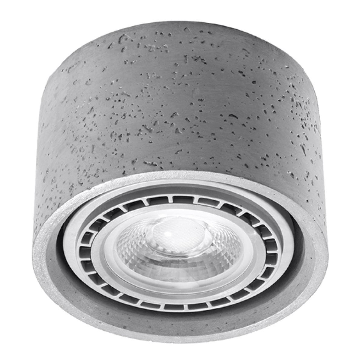 5903282798816 - Sollux - Surface Mounted Downlights Round Flush Light Grey GU10 Aufbau-Downlights rund bündig hellgrau GU10