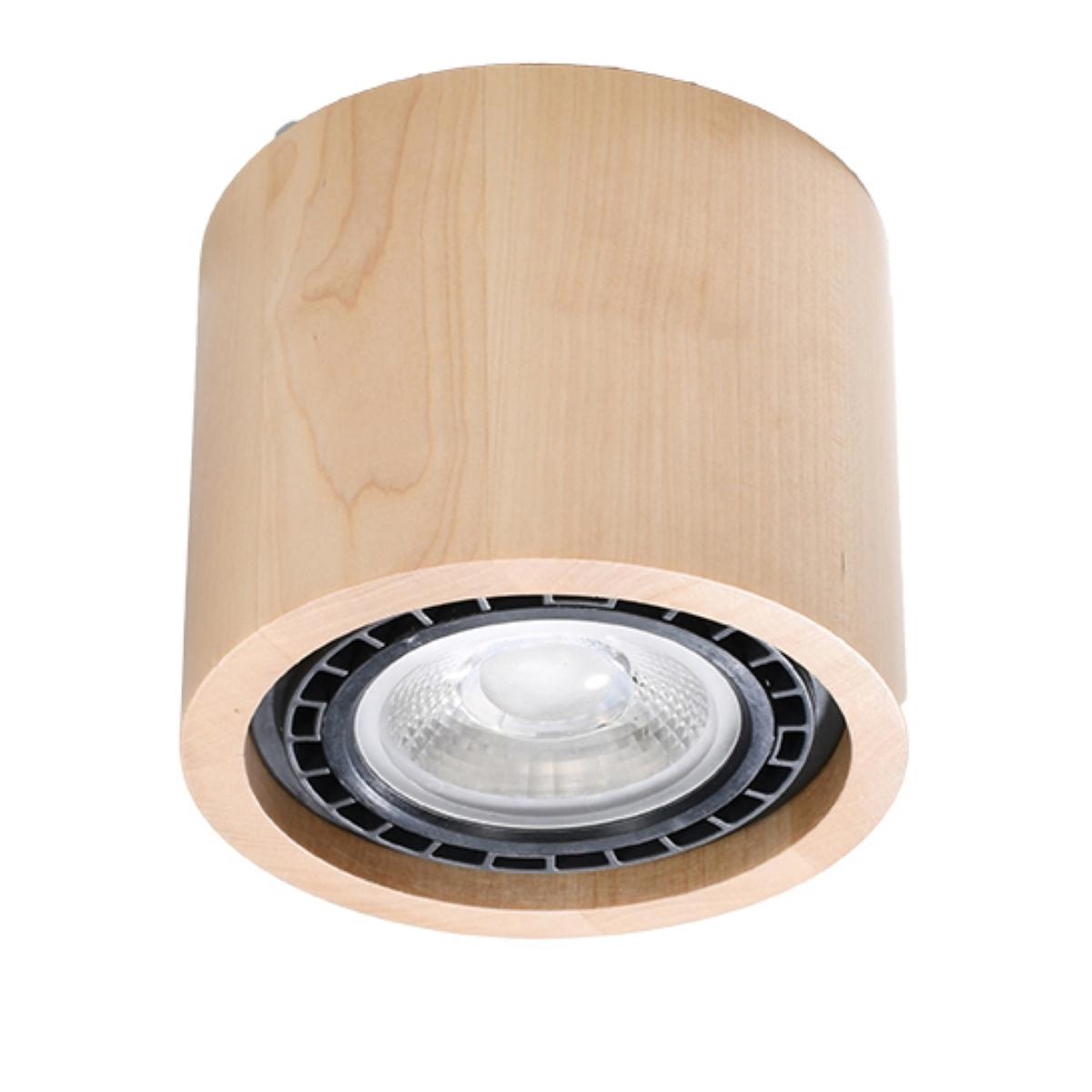 5903282799134 - Sollux - Surface Mounted Downlights Round Flush Light Natural Wood GU10 Aufbau-Downlights rund Flächenbündig Naturholz GU10