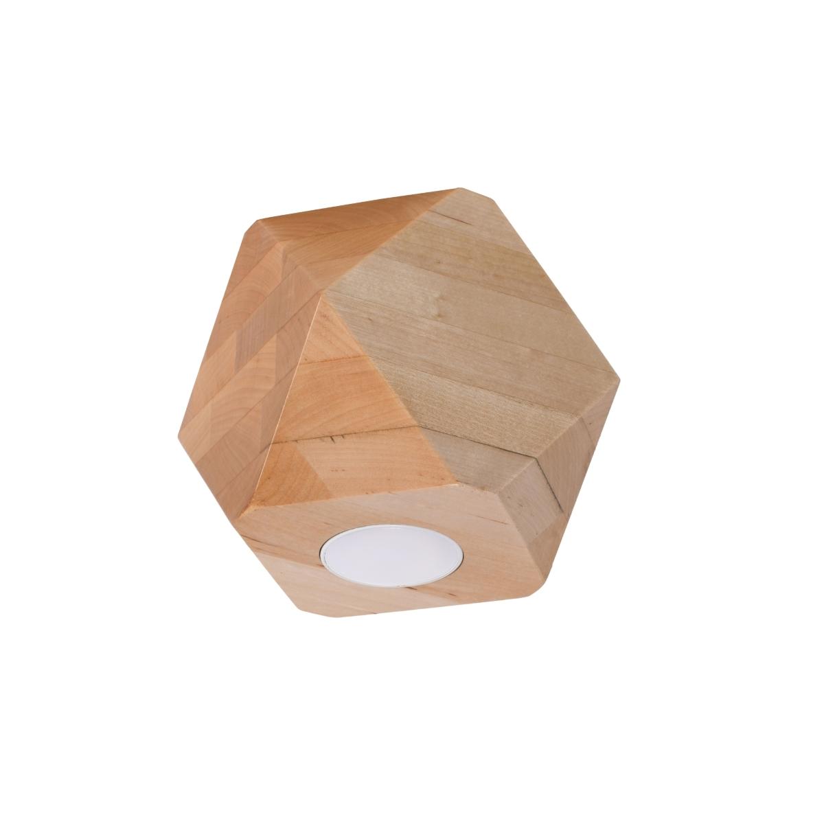 5902622421087 - Sollux Beleuchtung Woody Lampe de Deckenleuchte Naturholz Modernes minimalistisches geometrisches Design für Schlafzimmer Esszimmer Wohnzimmer