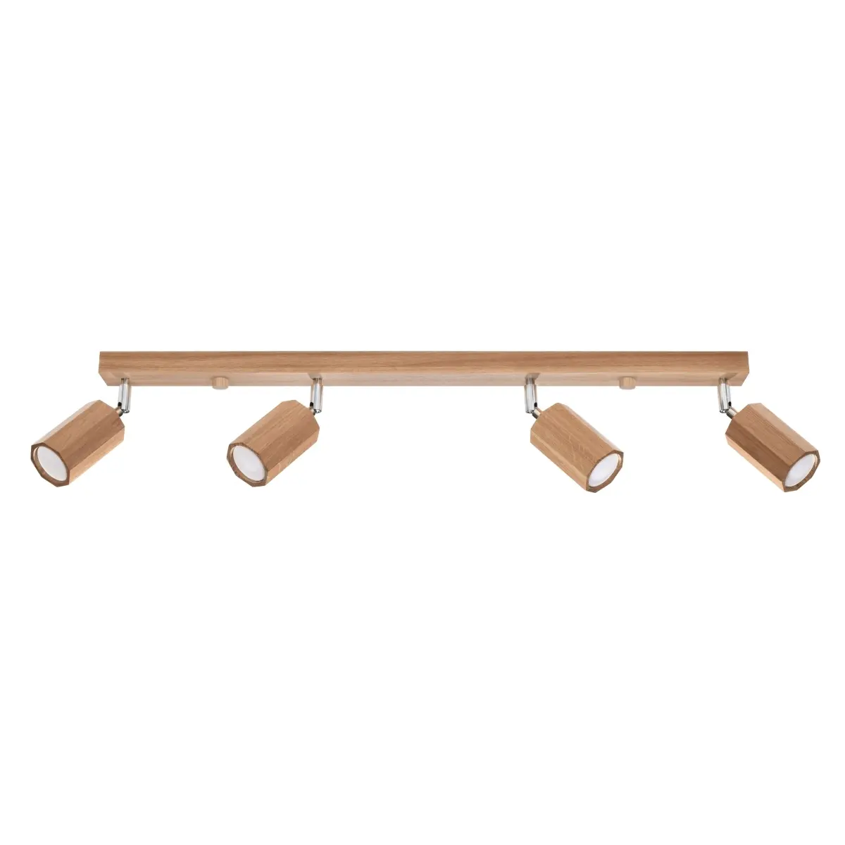 5903282720749 - Sollux Beleuchtung Eichenholz-Deckenleuchte Modernes minimalistisches achteckiges Design für Schlafzimmer Wohnzimmer Skandinavischer Stil GU10 a++-e