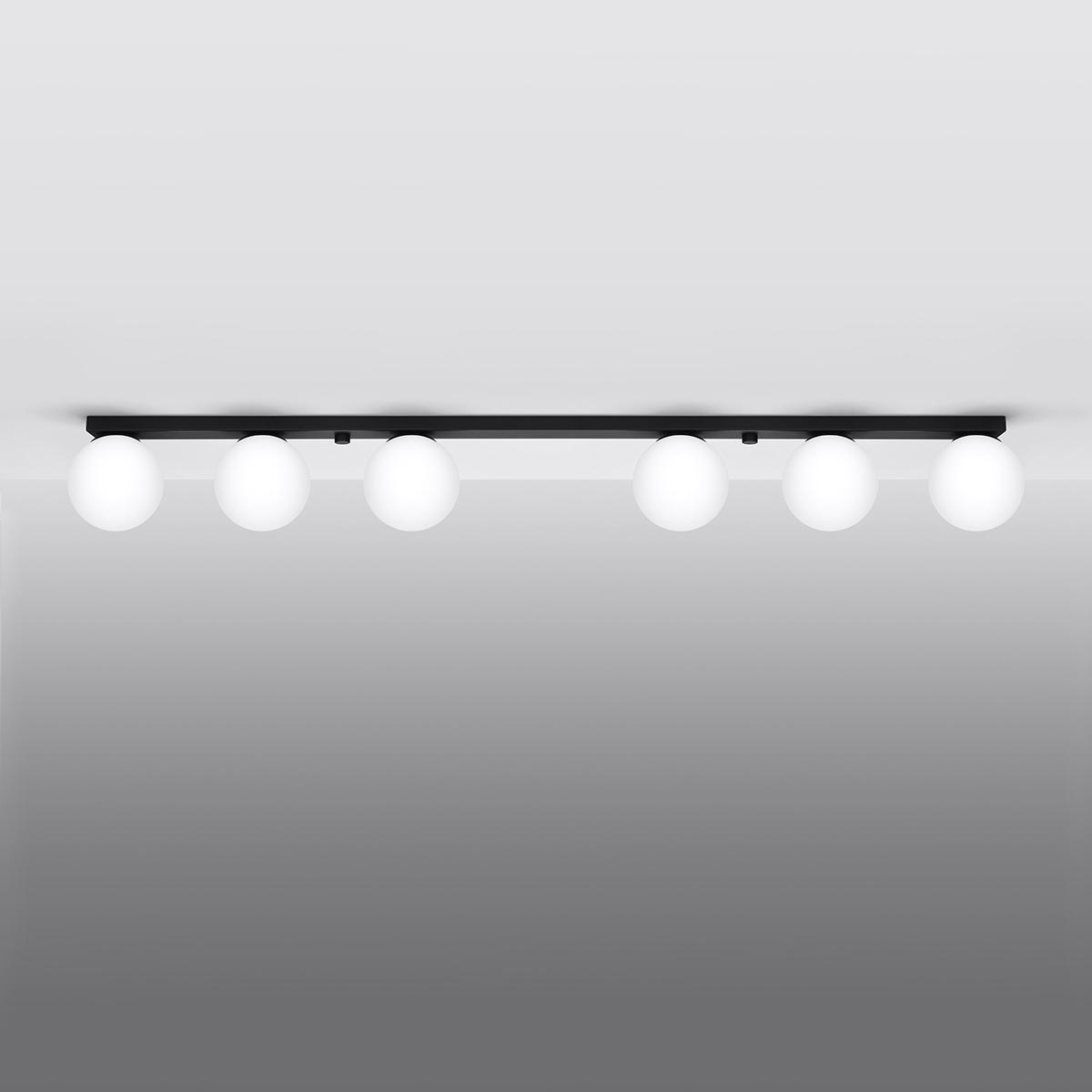 5903282732032 - Decke - Schlafzimmer-Decke - Wohnzimmer-Decke led - Flur-Decke - Moderne Decke - 50-60Hz 220-230V G9 6x12W led Schwarz - Sollux