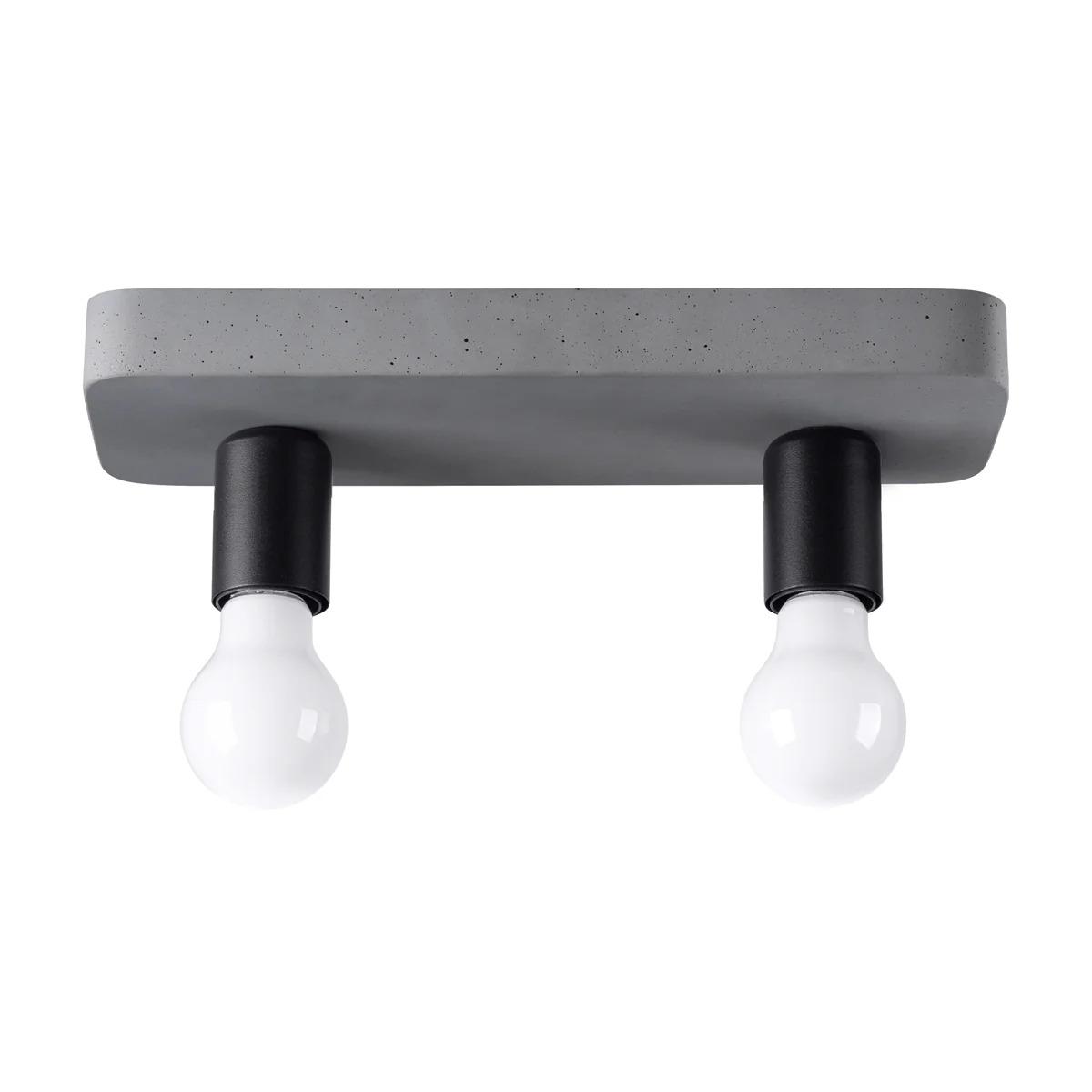 5903282735262 - SL1157 Deckenleuchte TAVO E27 2 x 15W Beton grau L35cm B135cm H10cm dimmbar