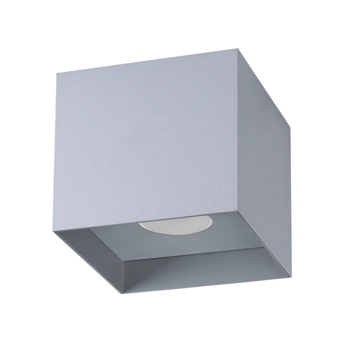 5903282742581 - SL1278 Deckenleuchte hati GU10 1 x 10W Aluminium grau L12cm B12cm H11cm dimmbar - Sollux