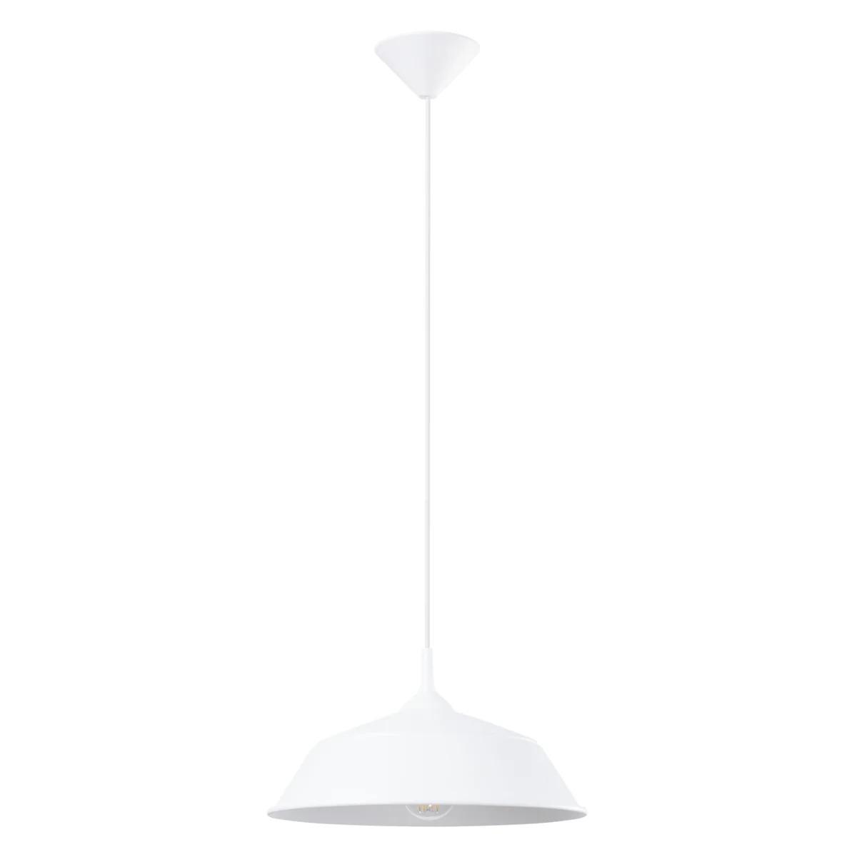 5903282772809 - SL1327 Hängeleuchte FRIKA E27 1 x max15W LED Stahl weiß H74cm Ø34cm dimmbar