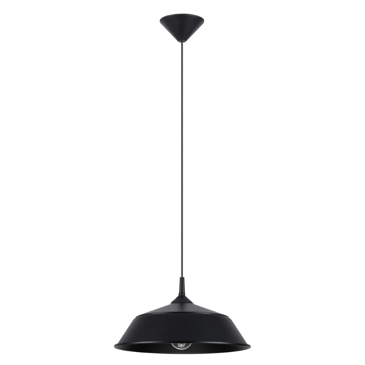 5903282772816 - SL1328 Hängeleuchte frika E27 1 x max15W led Stahl schwarz H74cm Ø34cm dimmbar - Sollux