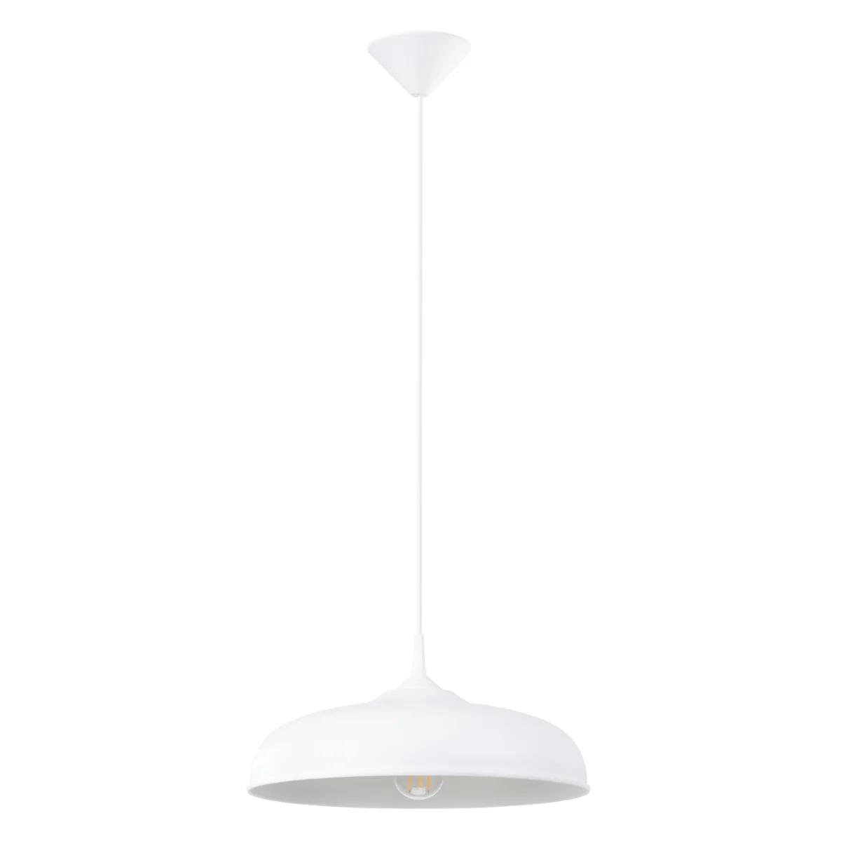 5903282772823 - SL1329 Hängeleuchte gina E27 1 x max15W led Stahl weiß H74cm Ø38cm dimmbar - Sollux