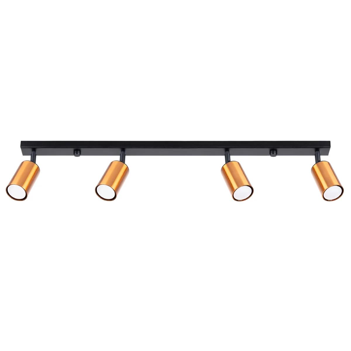 5903282774643 - SL1379 Deckenleuchte WINX 4L GU10 4 x max10W LED Stahl schwarz Kupfer B6cm H185cm dimmbar