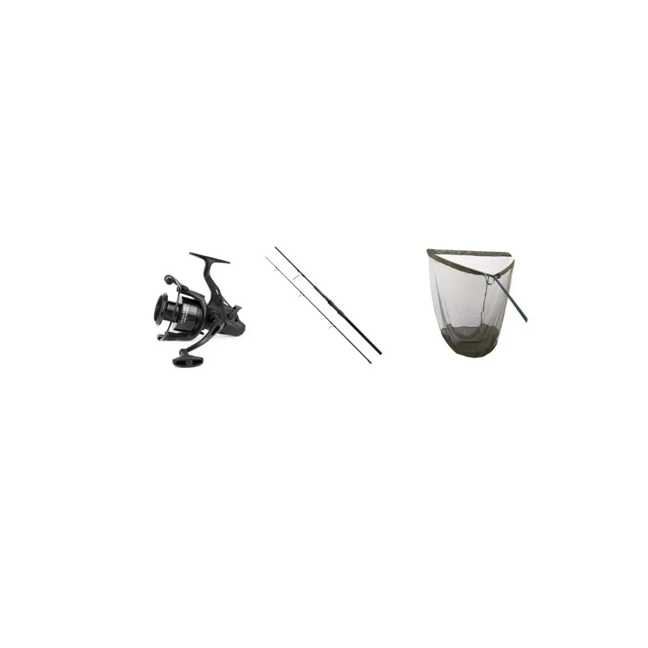 Set Of 2 Rods, 2 Reels And 1 Landing Net Sonik Xtractor +