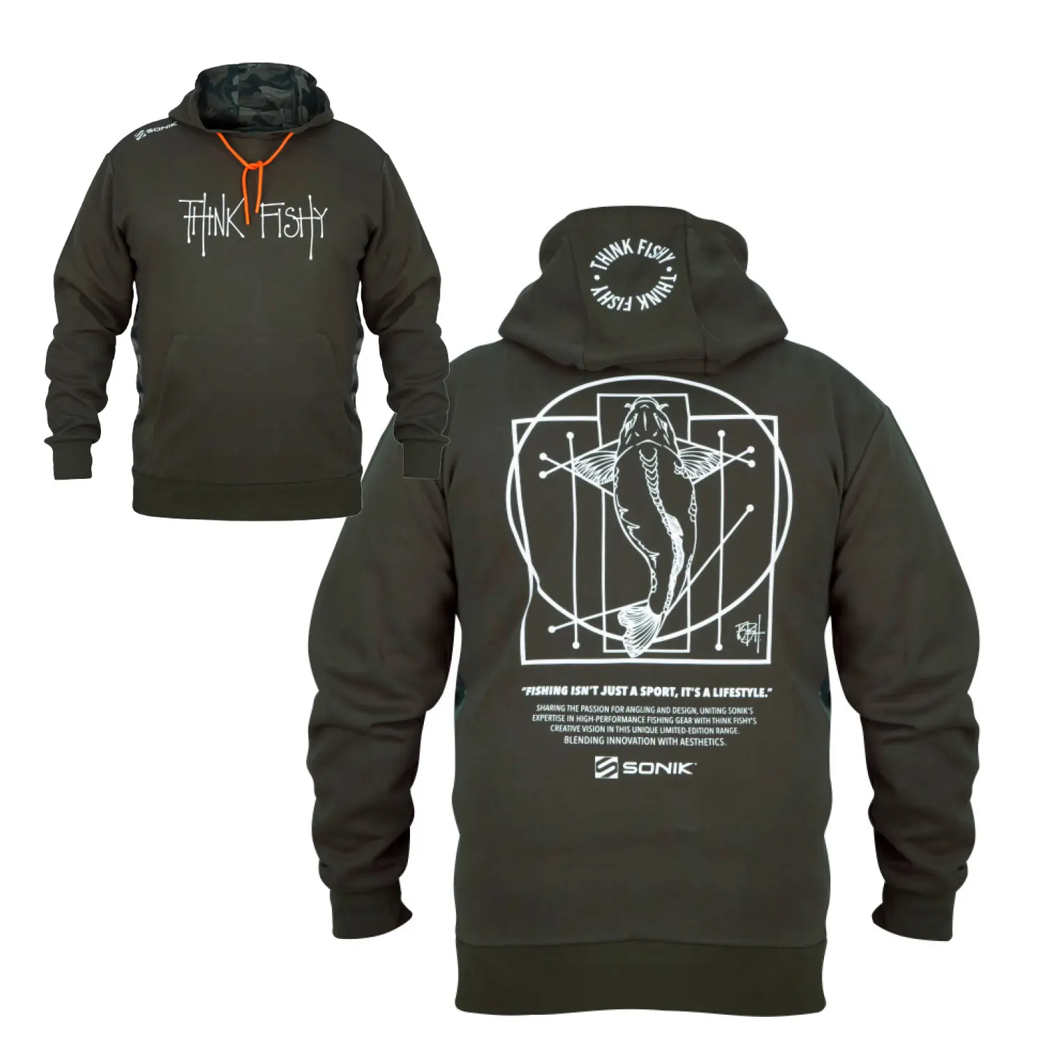 Kapuzensweatshirt Sonik By Think Fishy Art