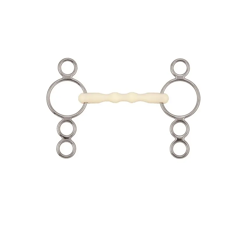 Comparer les prix de Mors droit 4 anneaux Soyo Happy mouth mullen