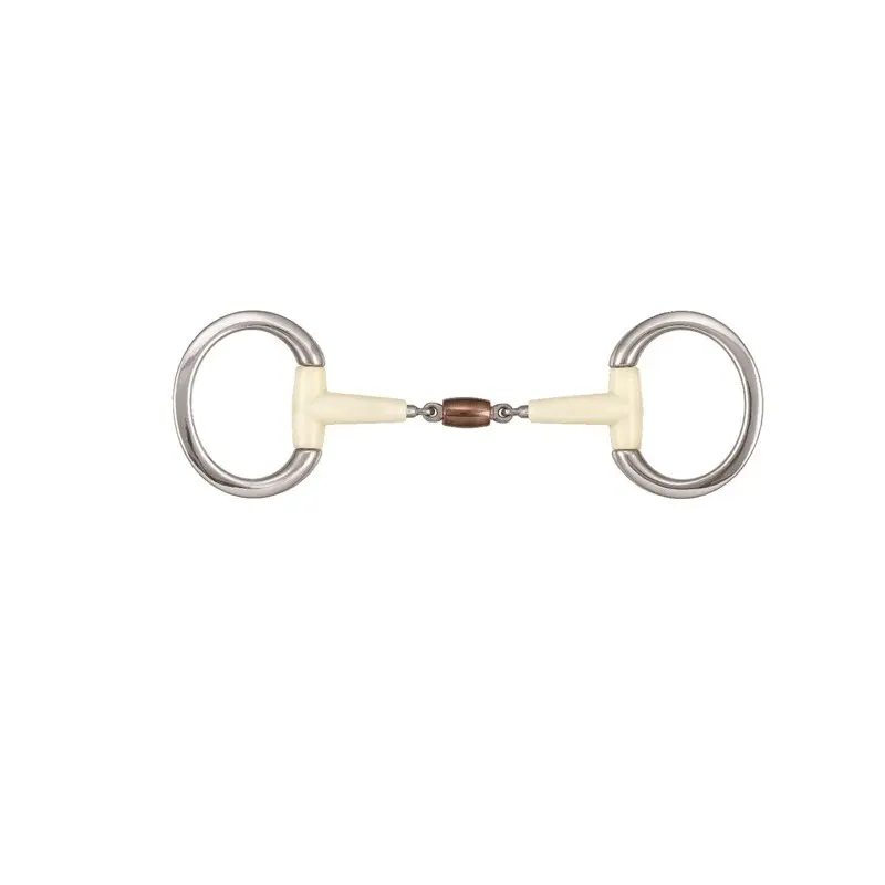 Comparer les prix de Mors olive pour cheval bague fine double articulation + rouleau en cuivre Soyo Happy mouth "contour"