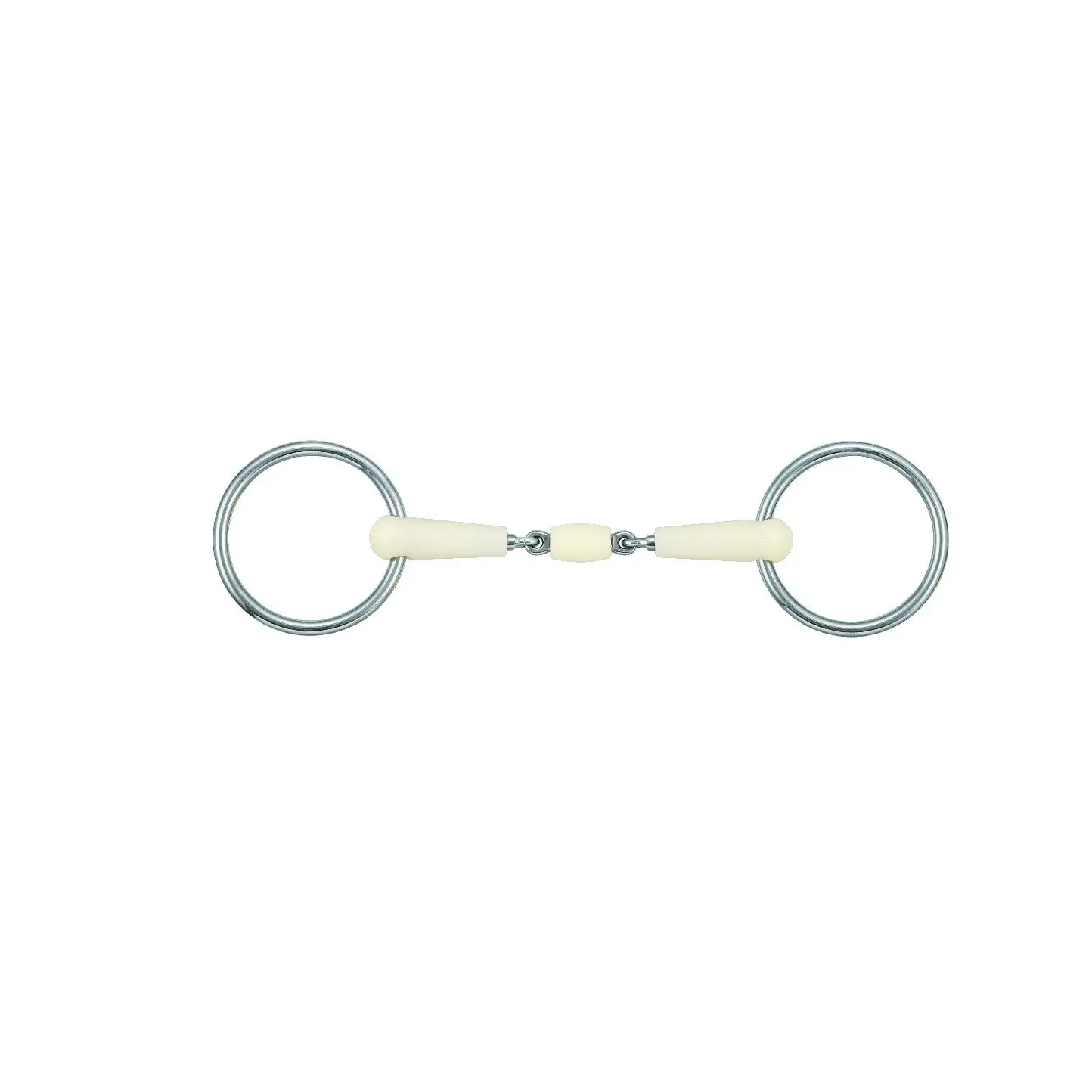 Mors 2 anneaux pour cheval double joint Soyo Happy Mouth
