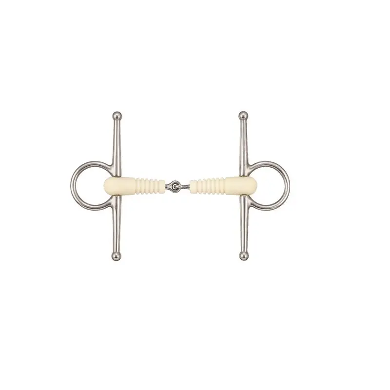 Meilleurs prix pour Mors à aiguille pour cheval simple joint Soyo Happy mouth "ribbed"