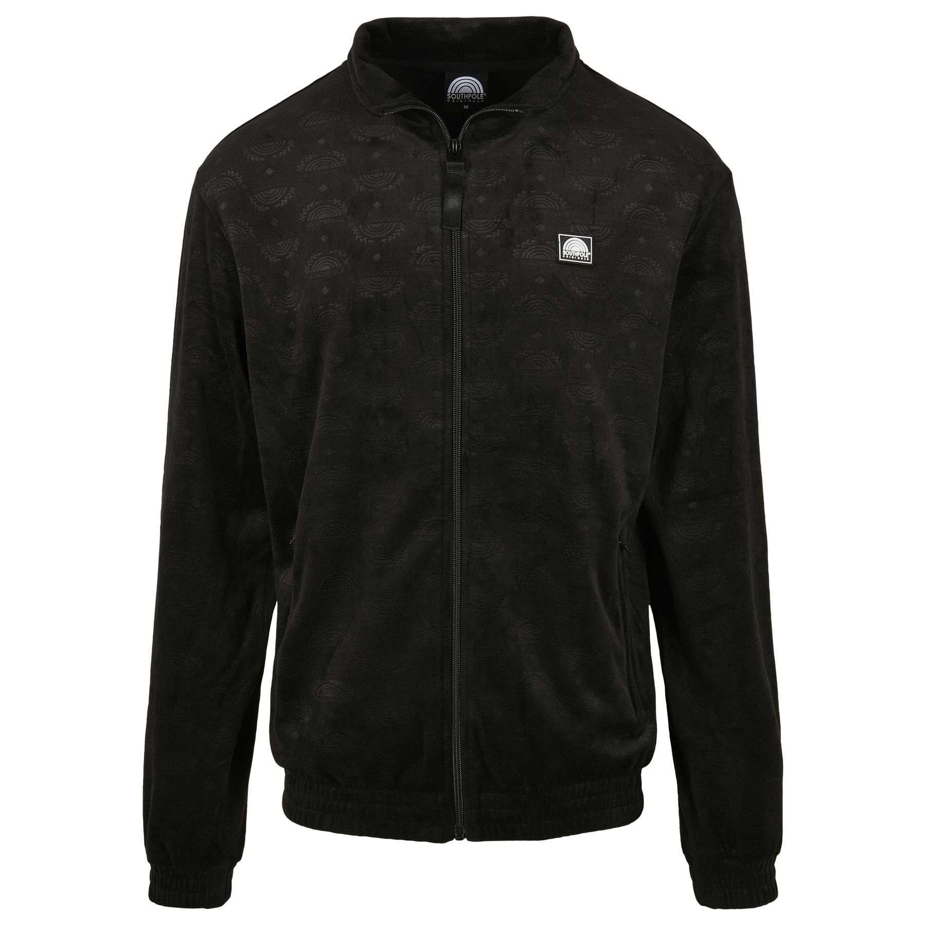 4053838688090 - AOP Velour Jacket Trainingsjacke schwarz in L