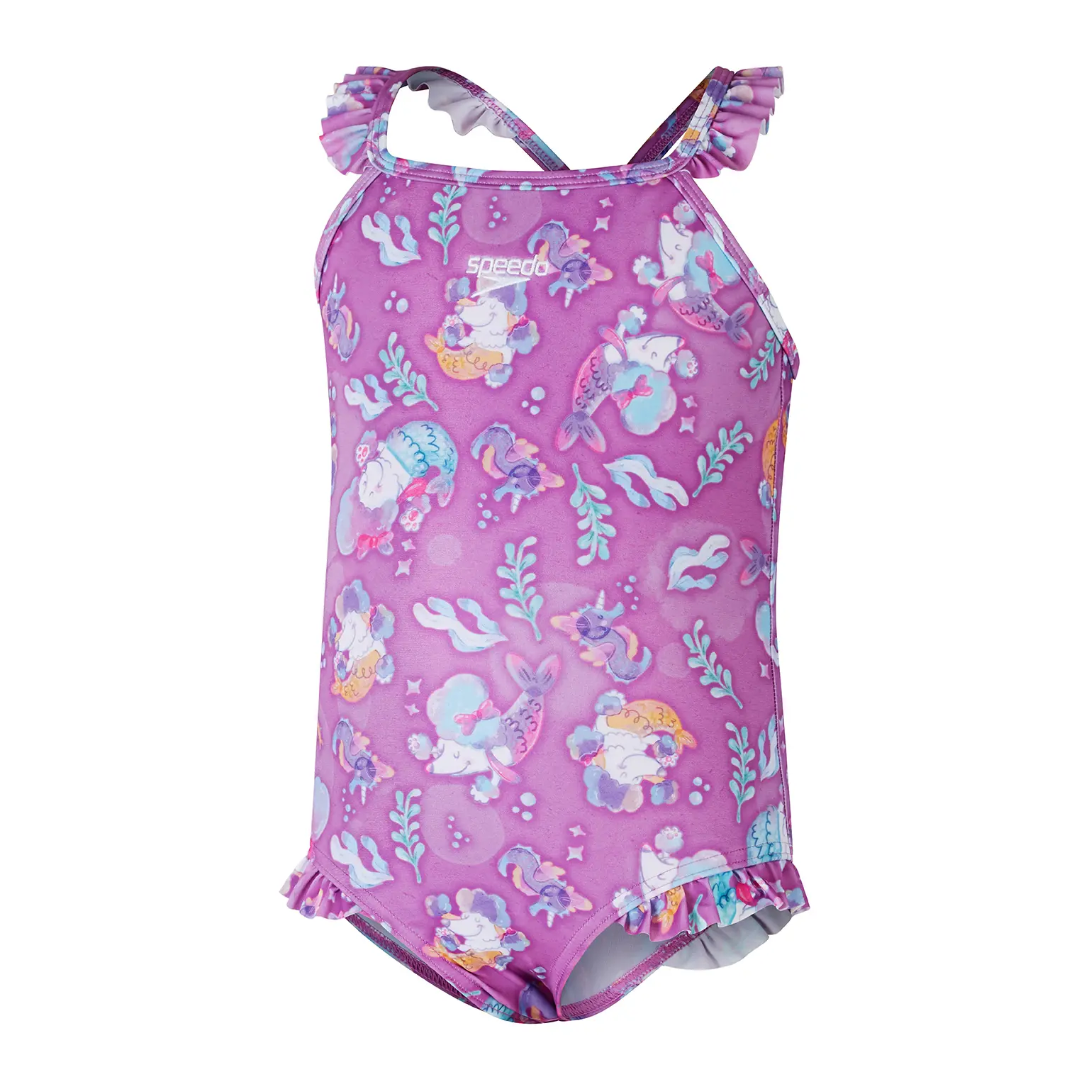 Einteiler Badeanzug Baby Mädchen Speedo Dig Frill Thinstrap GRN