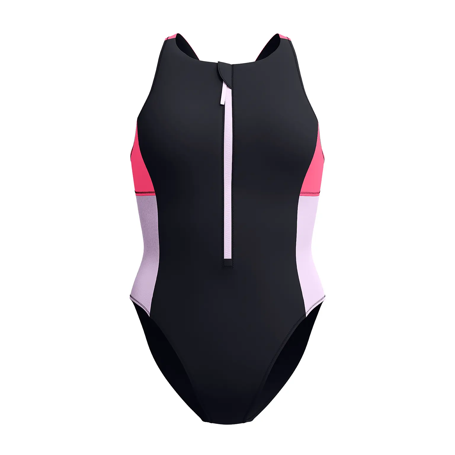 Einteiliger Reißverschluss Badeanzug Damen Speedo Colorblock