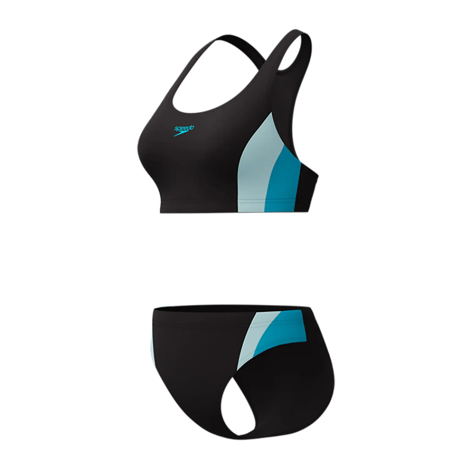 Speedo Colourblock Splice 2.0 Bikini Zwart UK 32 Vrouw