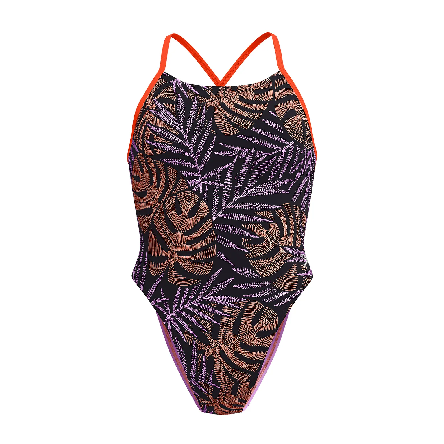 Speedo Allover Digital Tie Back Zwemkleding Zwart UK 28 Vrouw