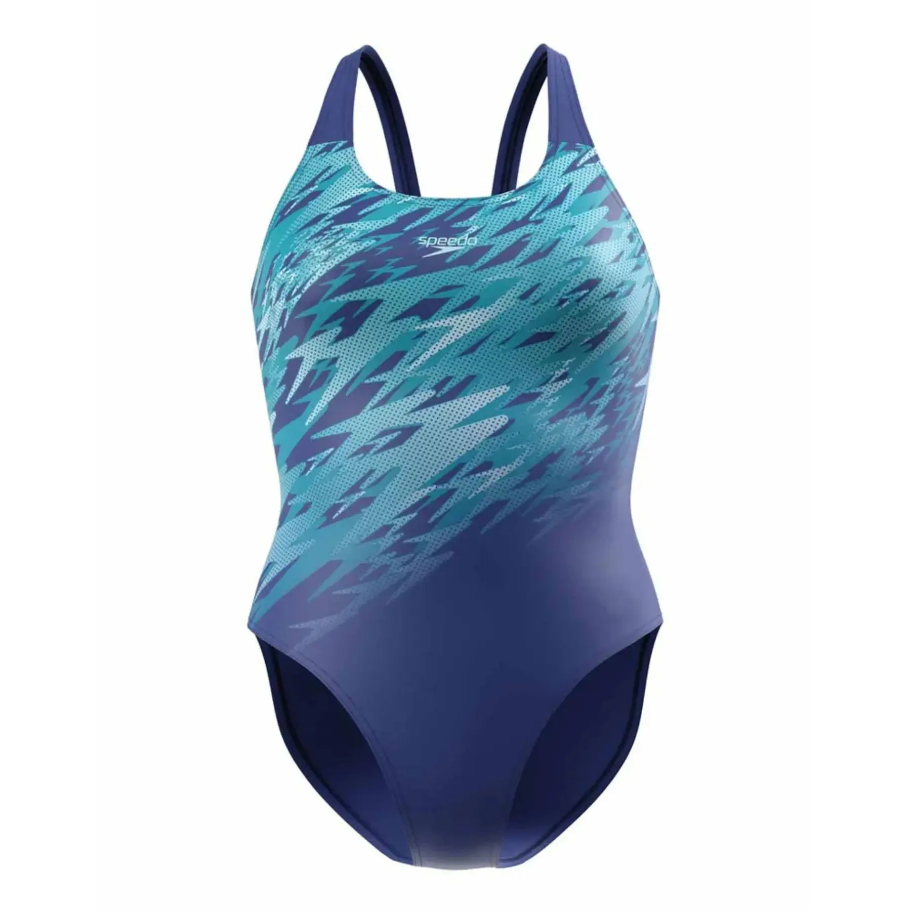 Speedo Hyperboom Placement Muscleback Dames - Chloorbestendig Sportbadpak Dames - Kleurvast Badpak Dames - Zwempak Dames met Muscleback - Blauw/Blauw - 40