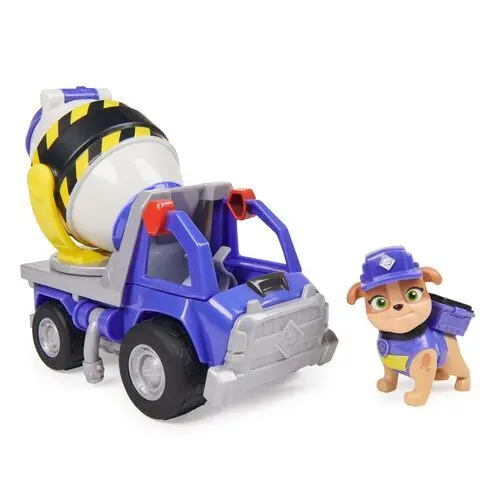 0778988456958 - PAW PATROL Spielfahrzeug Rubble & Crew - Zementmischer-Baufahrzeug mit Mix-Figur