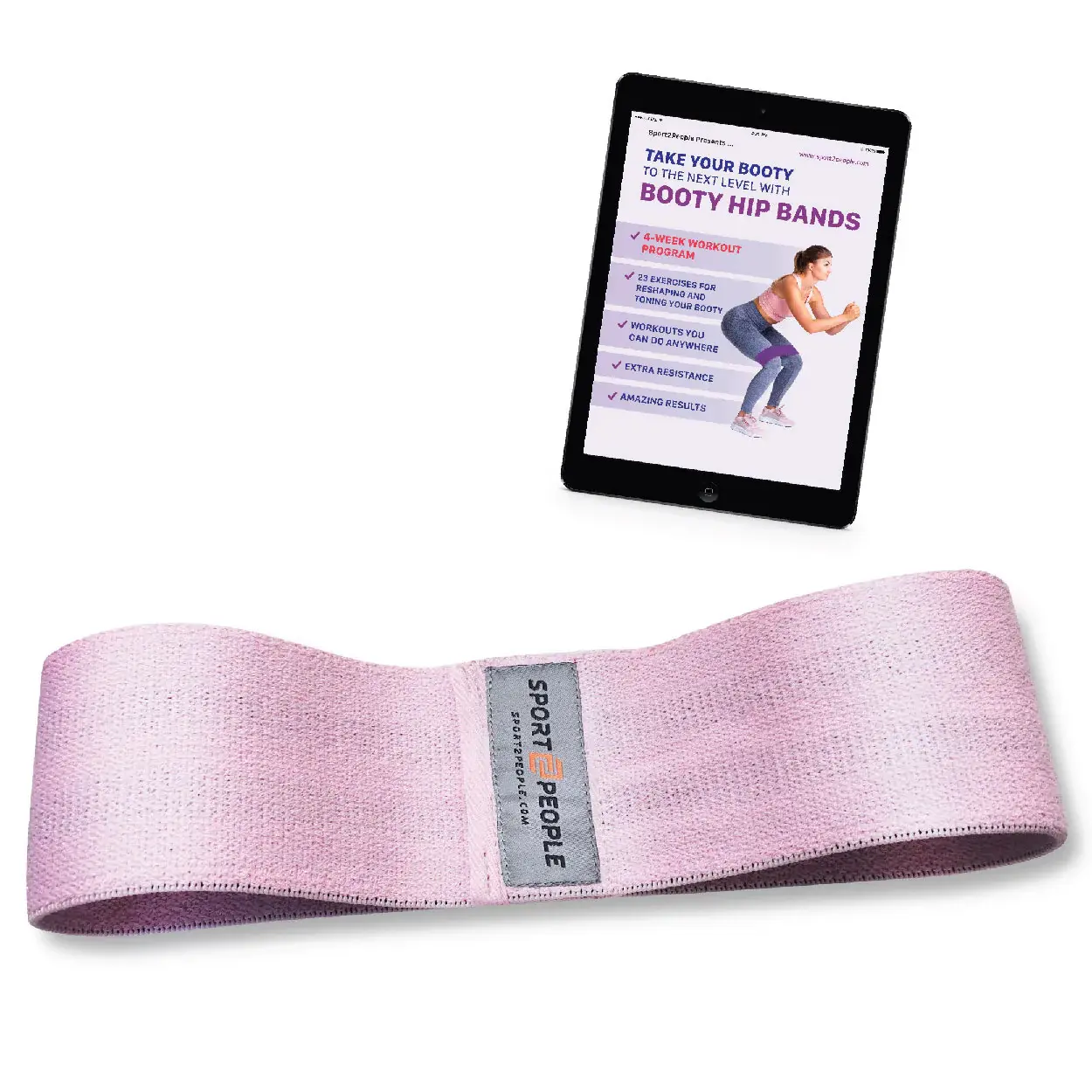 Sport2people Unisex Rose Resistance Band Booty Hip