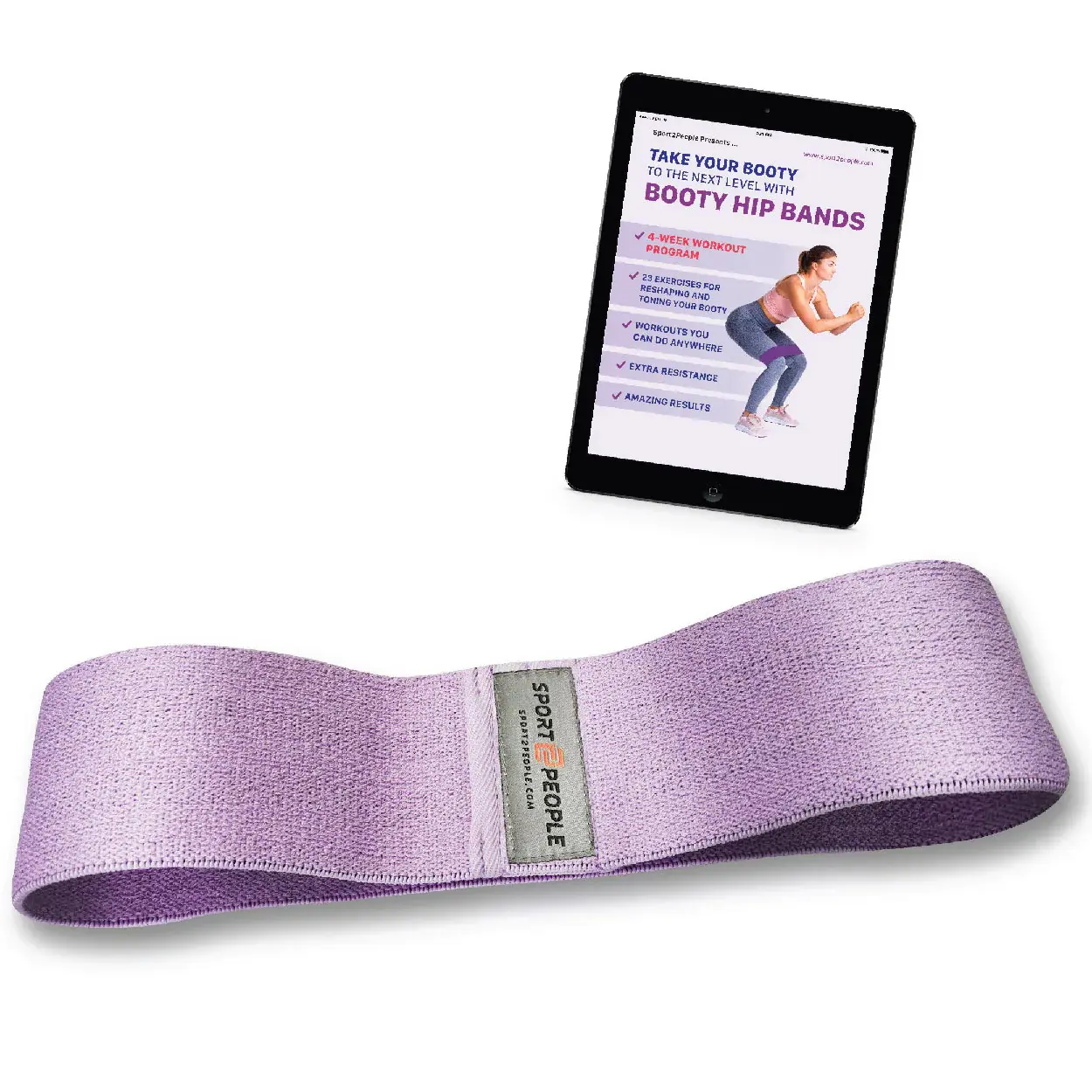 Sport2people Unisex Violet Resistance Band Booty Hip