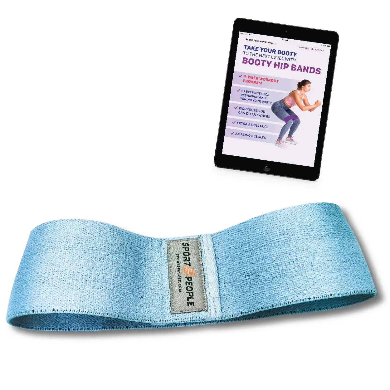 Sport2people Unisex Bleu Resistance Band Booty Hip