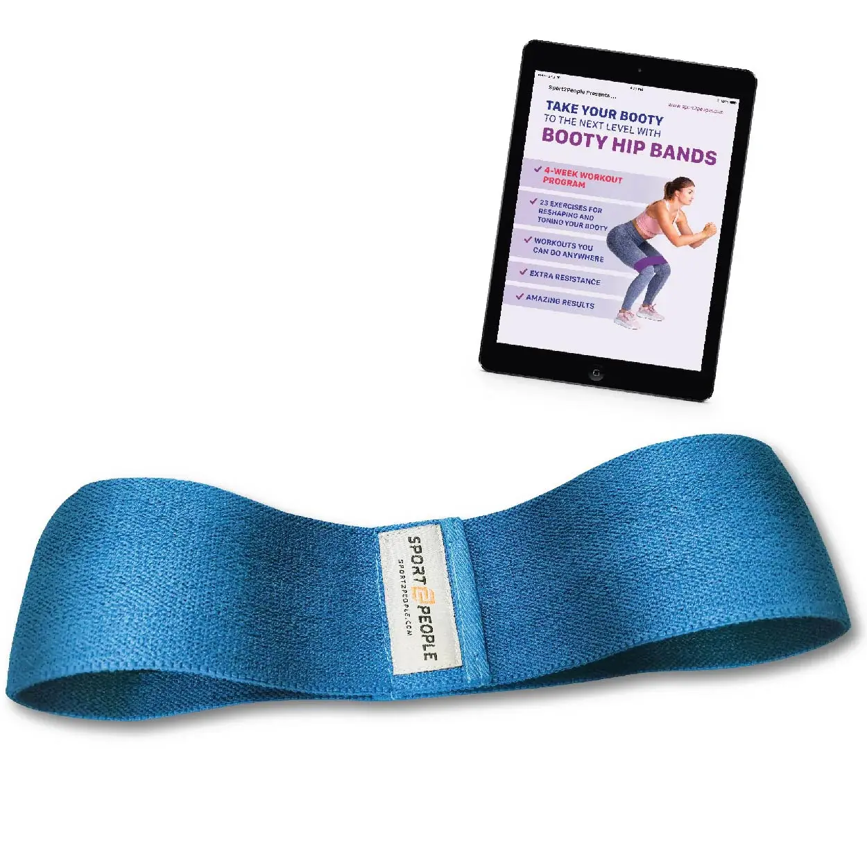 Sport2people Unisex Bleu Resistance Band Booty Hip Backpack