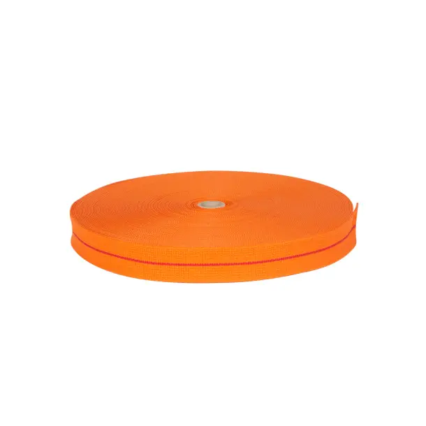 Oranger Gürtelrolle mit rotem Streifen, 50 m, Karate Sporti