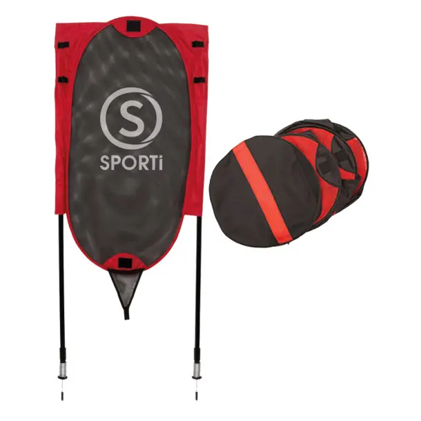 Set aus 3 flexiblen Übungspuppen mit flexiblen Slalomstangen mit Tragetasche Sporti