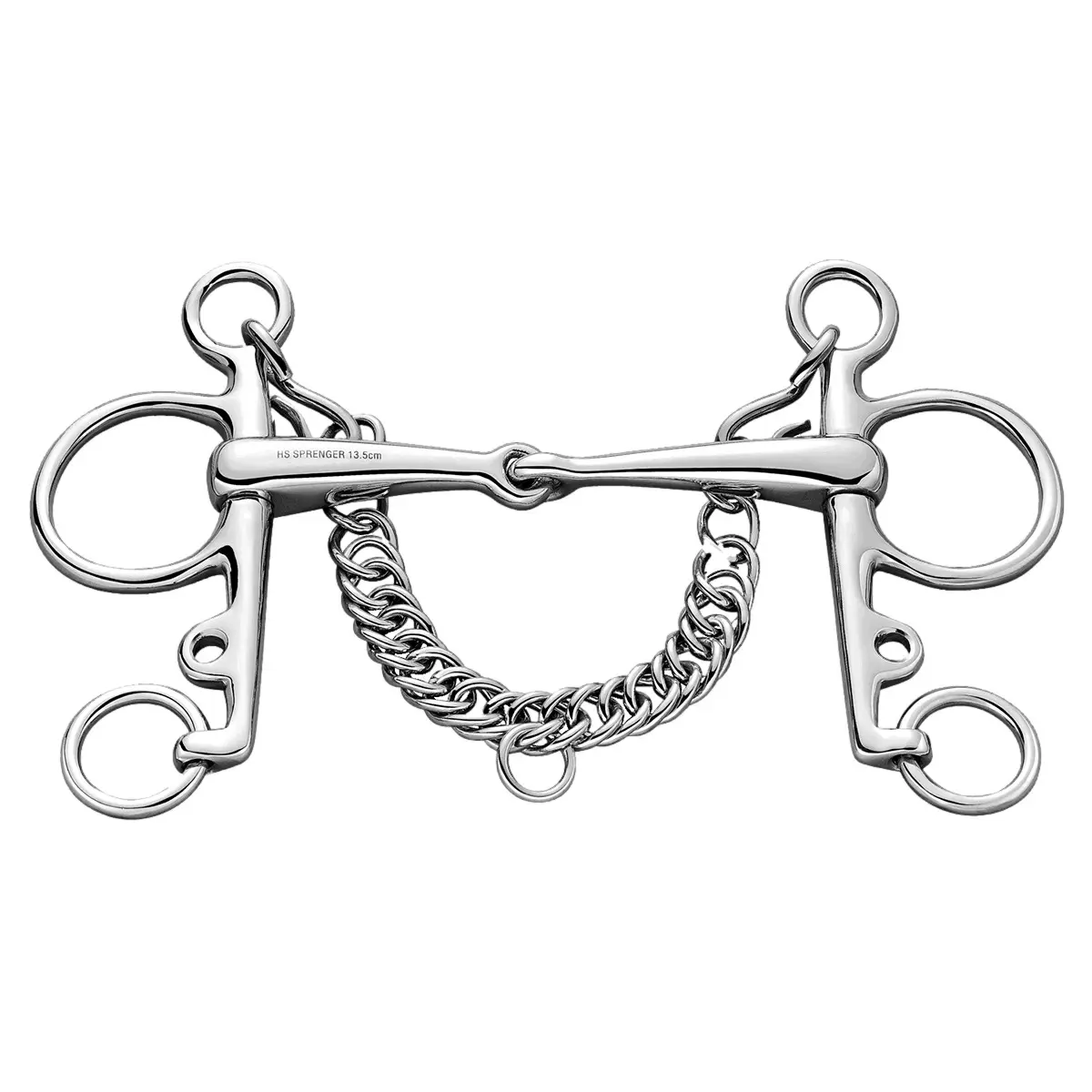 Meilleurs prix pour Mors pelham pour cheval en acier inoxydable simple fente Sprenger Basic 7 cm