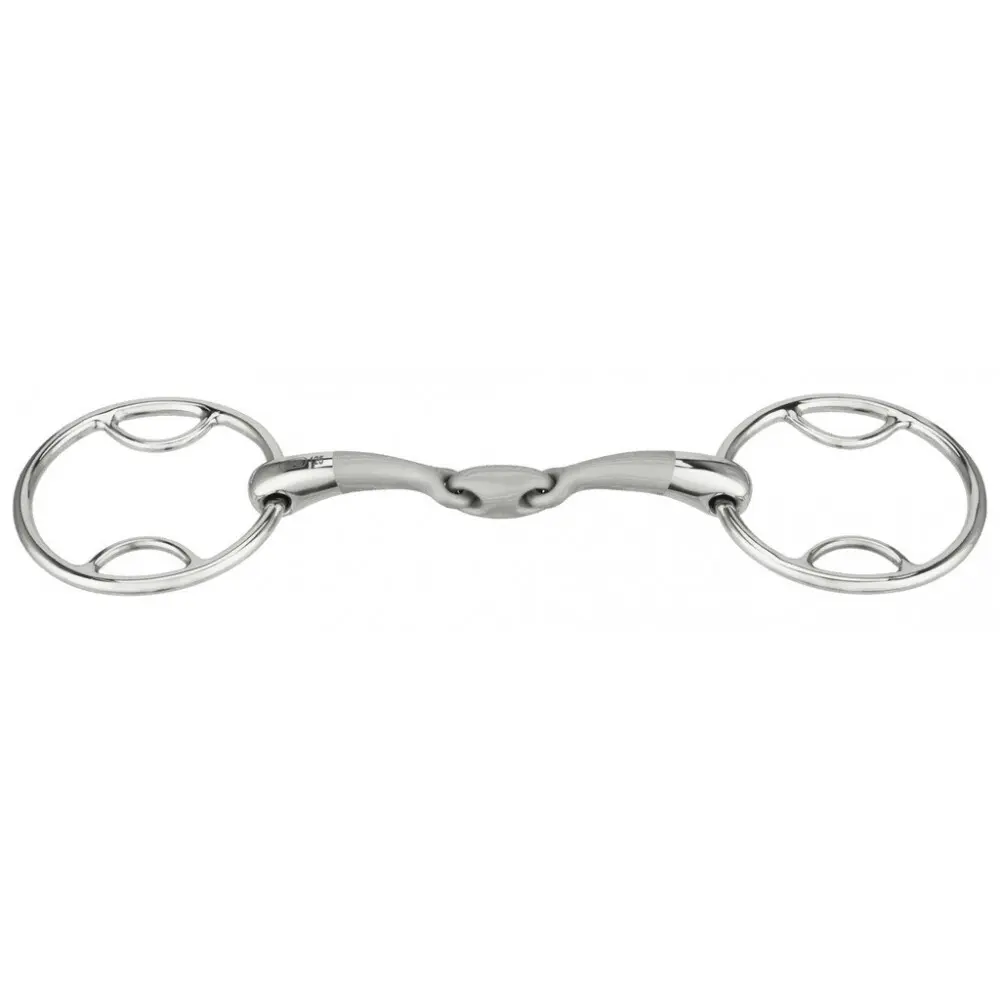 Meilleurs prix pour Mors 2 anneaux à passes, double brisure pour cheval Sprenger Satinox