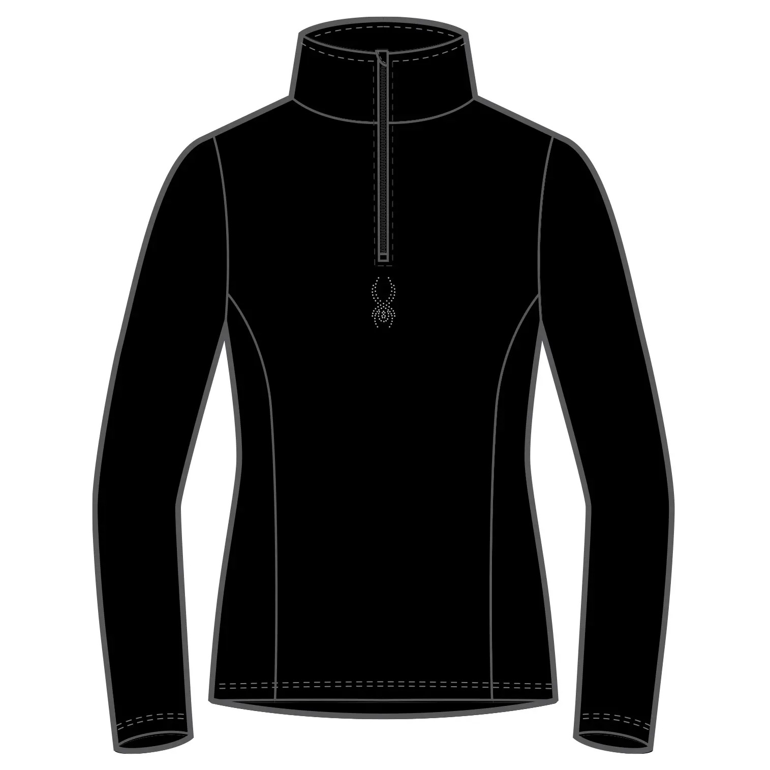 Pullover 1/2 Reißverschluss Damen Spyder Shimmer Bug