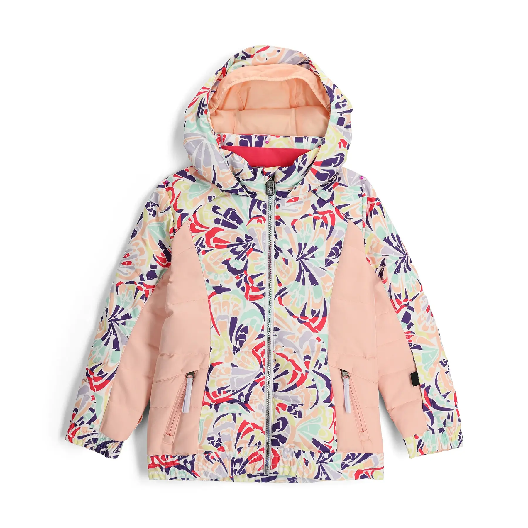 Mädchen-Daunenjacke mit Kapuze Spyder Zadie