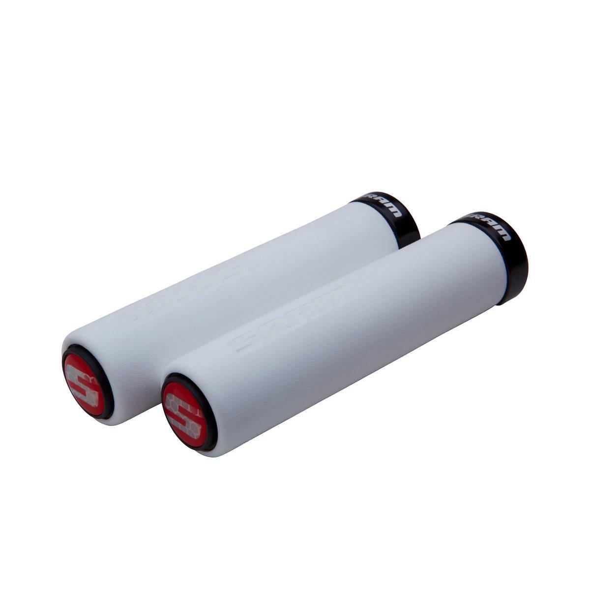 Velo Store - UK SRAM Grips Sram Locking Grips Mousse 129Mm White With Single Black Clamp And End Plug | Extra 10% off with Subscription, Postage £16.79 to UK Fedex.