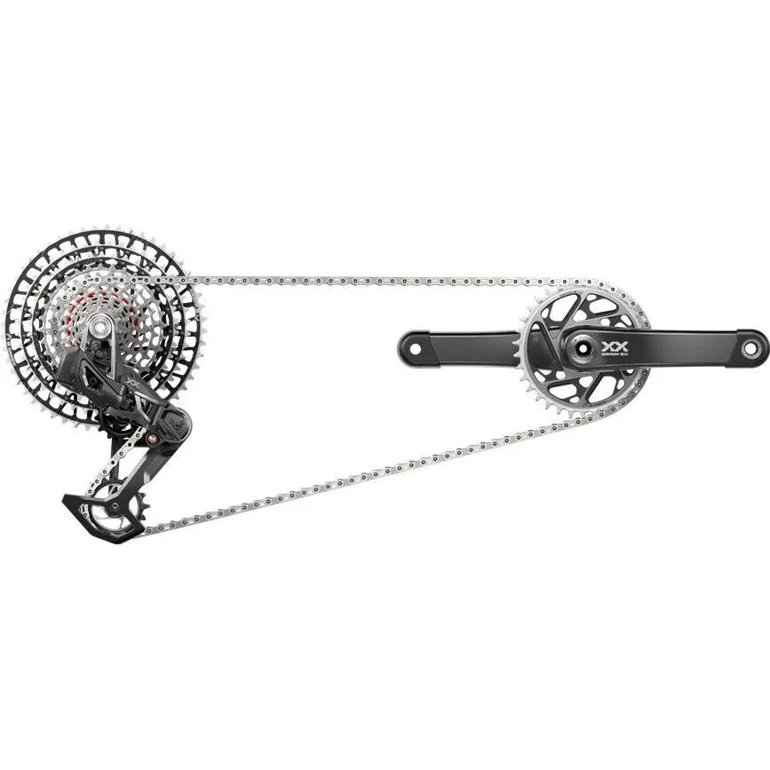Image of Komplette Fahrradgruppe t-type axs clip-on Sram XX-SL Eagle Cl55 Dub 12V Q168 34D 175MM 10/52