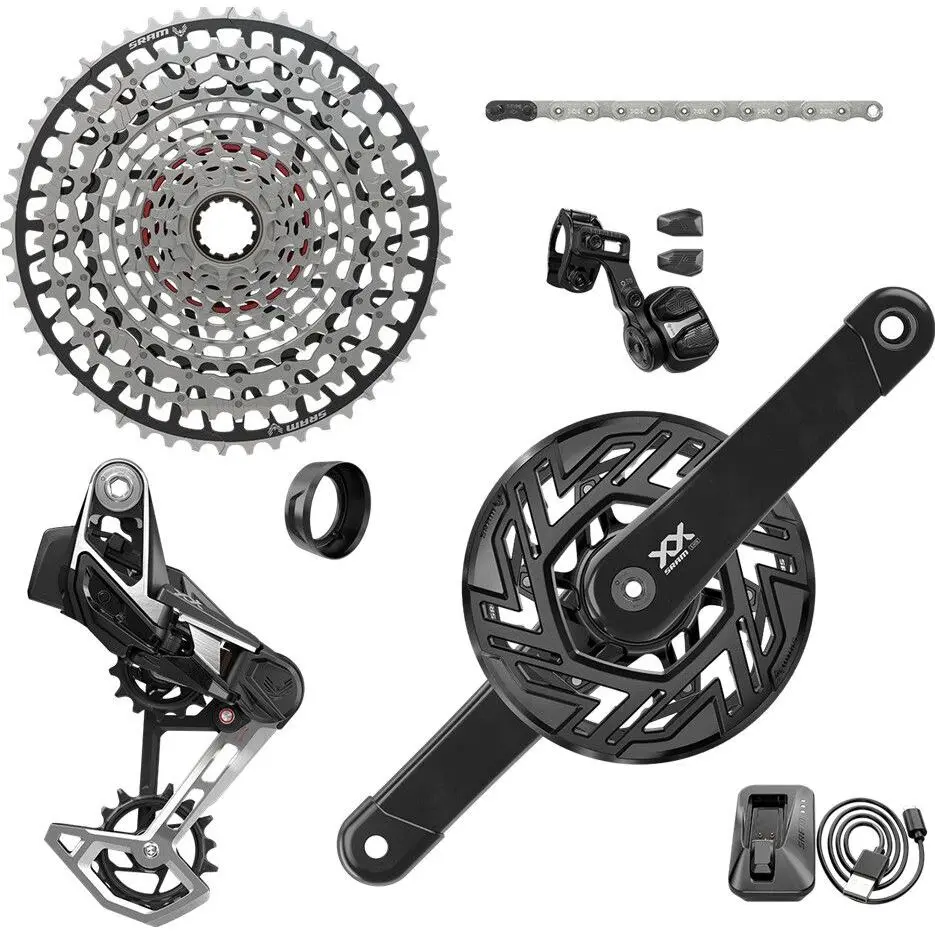 Vollständige Gruppe Fahrrad Sram XX Brose Isis AXS T-type Clip-on 165 10/52
