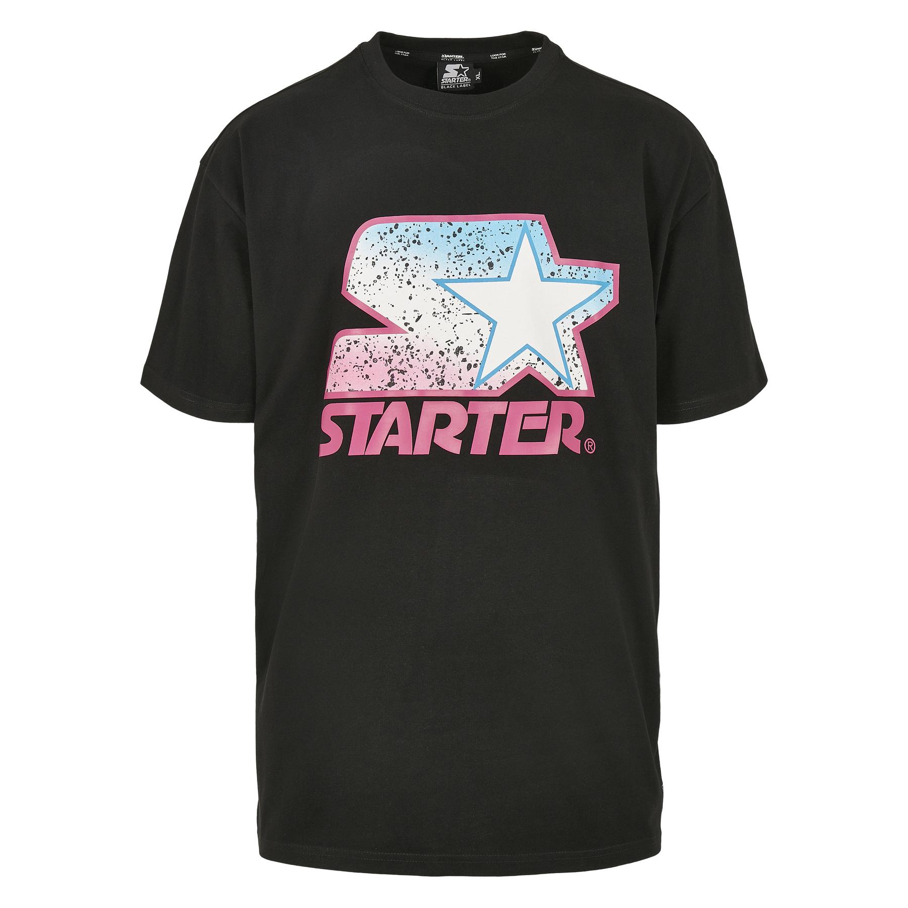 4053838566626 - T-Shirt MULTICOLORED LOGO TEE ST017 Black Pink