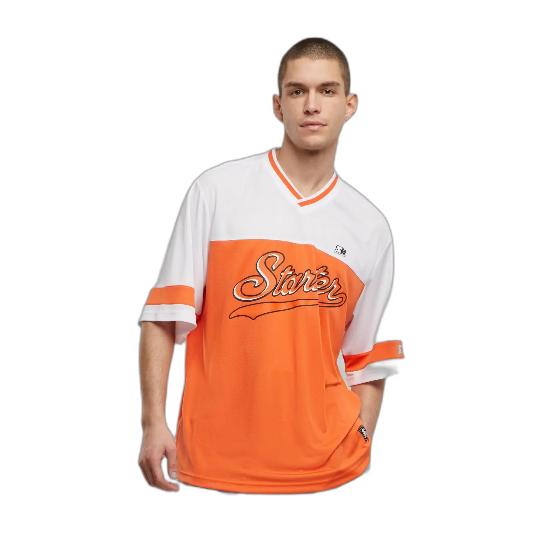 4065812747846 - V-Ausschnitt T-Shirt aus Strick Starter