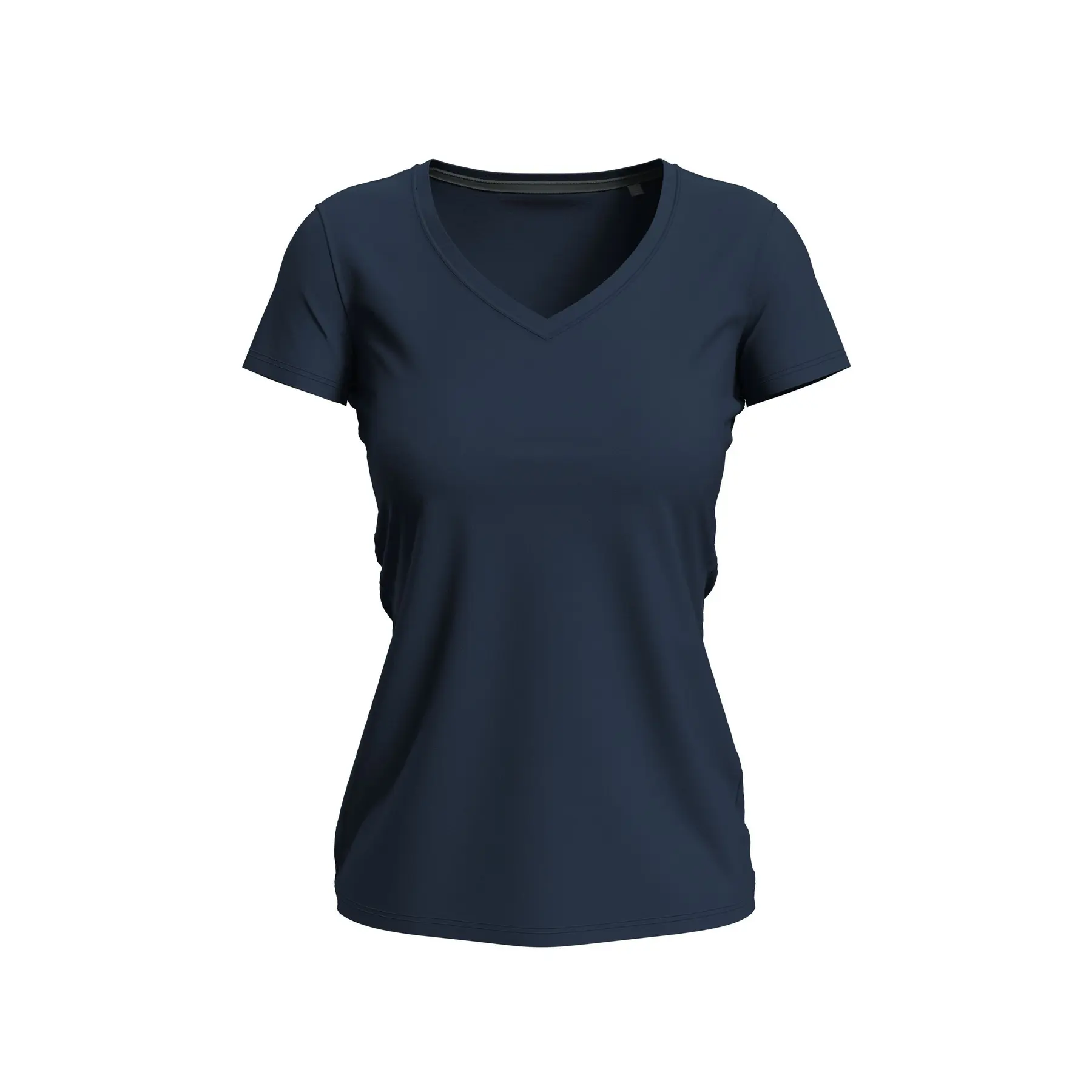 T-shirt a V elasticizzato donna