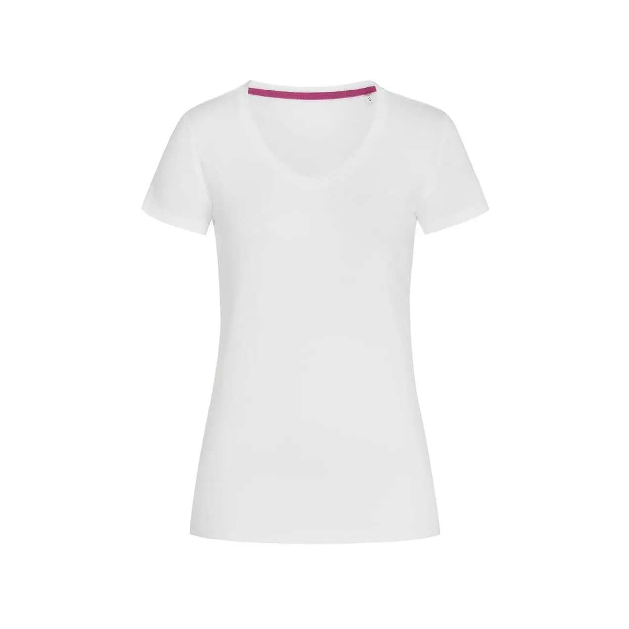 T-shirt a V elasticizzato donna