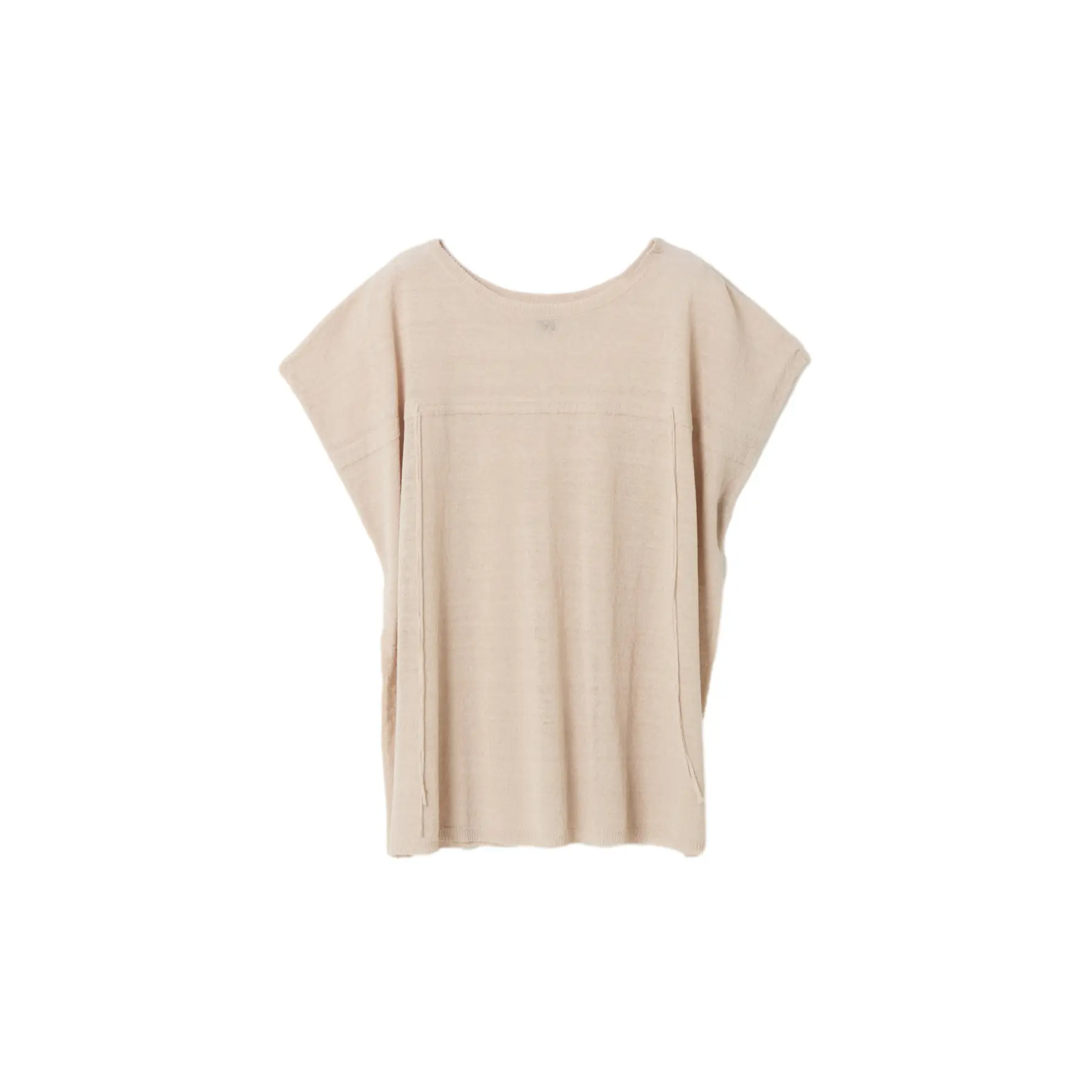 Blusa misto con cordino donna