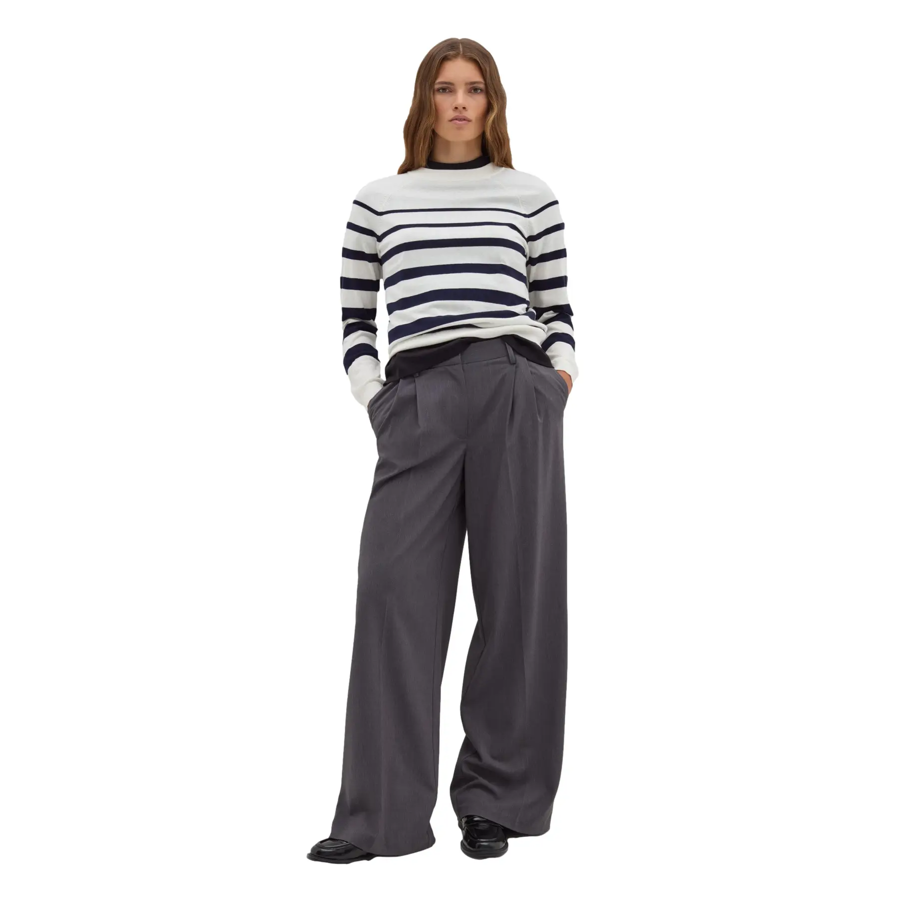 Stefanel Women's Bleu Cotton And Wool Jumper