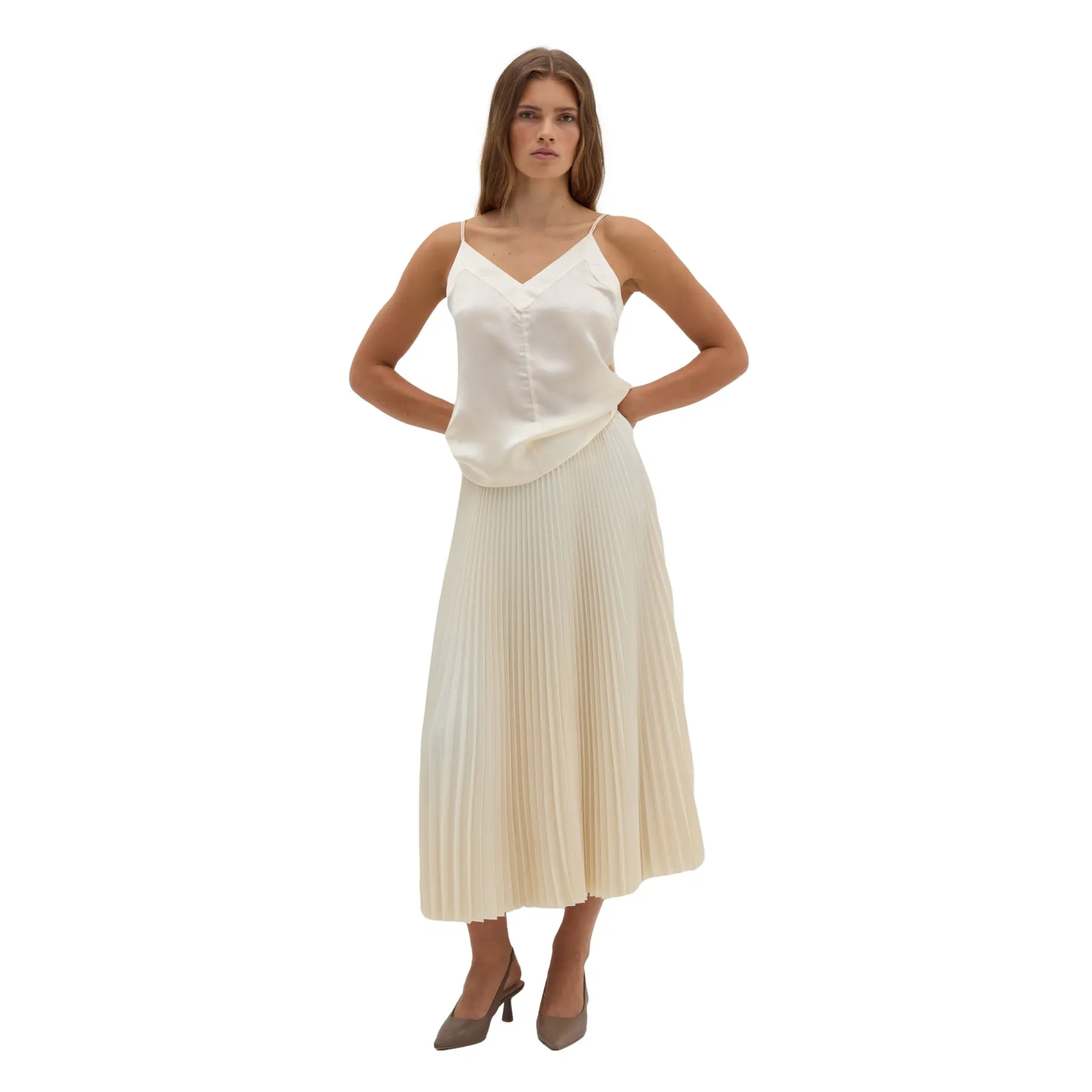 Stefanel Women's Rose Viscose And Silk Top