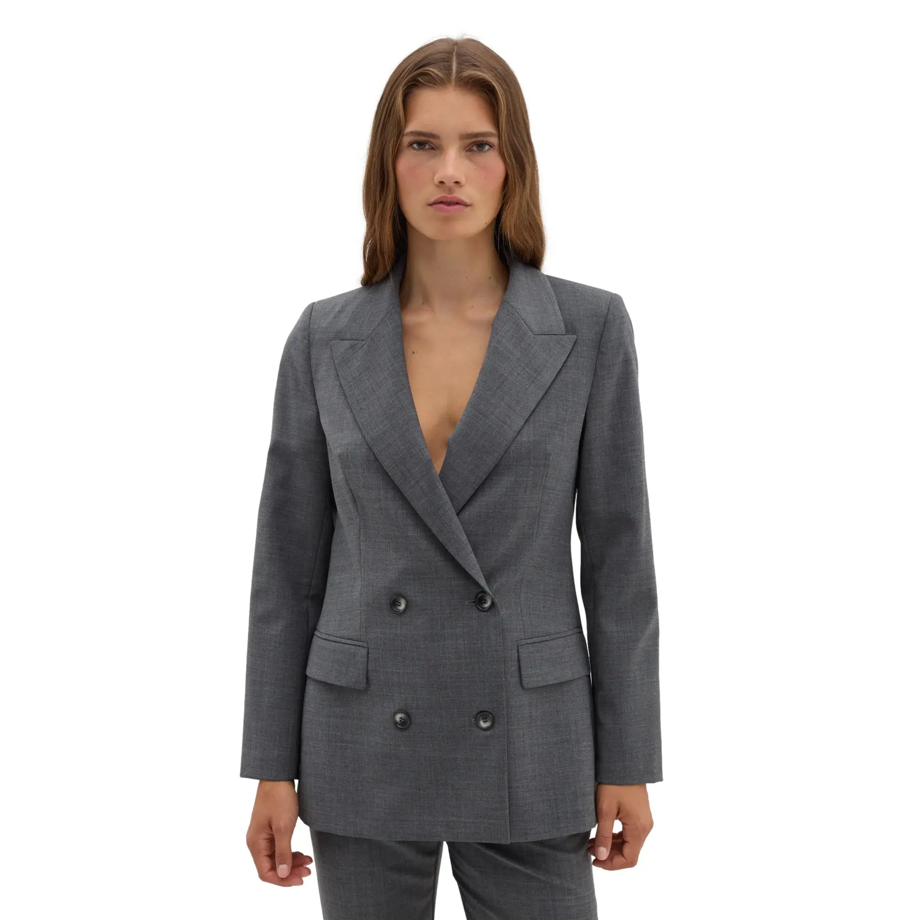 Lichte wol cross-over blazer voor dames Stefanel