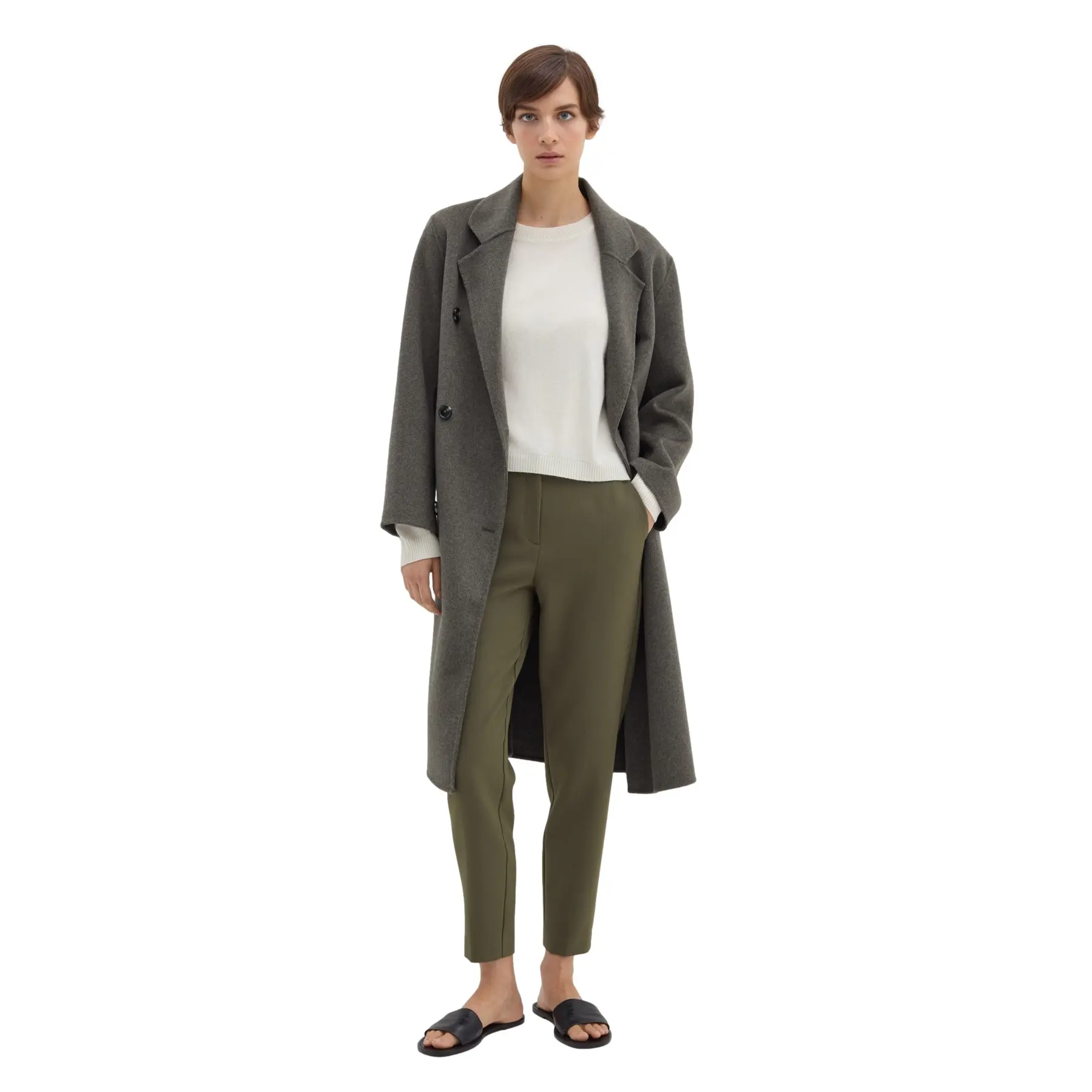 Cigarettebroek van dubbele crêpe dames Stefanel