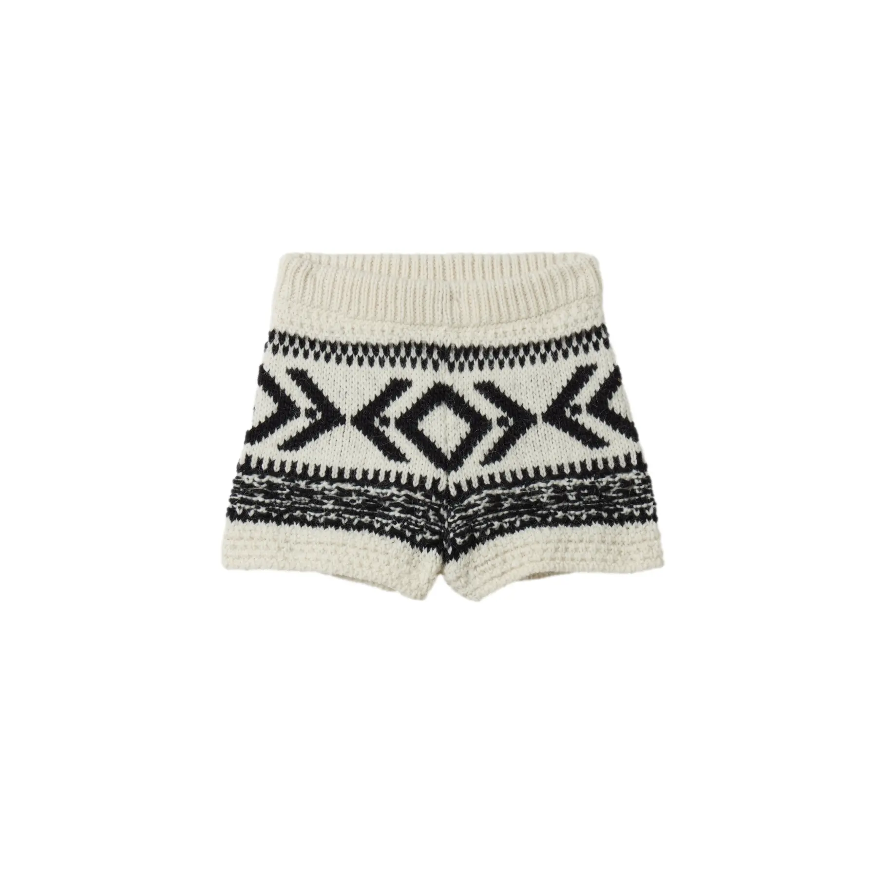 Checked Fabric Shorts Women Stefanel Jacquard