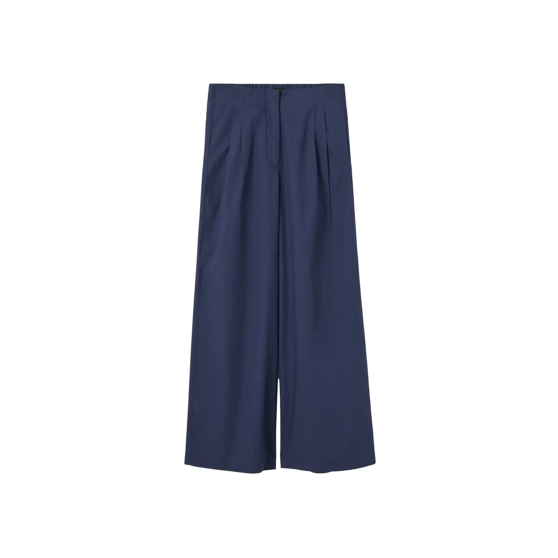 Pantaloni wide-leg in popeline donna